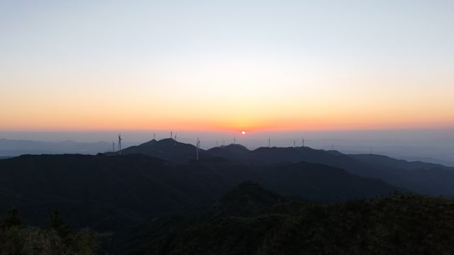 Sunset over the wind farm